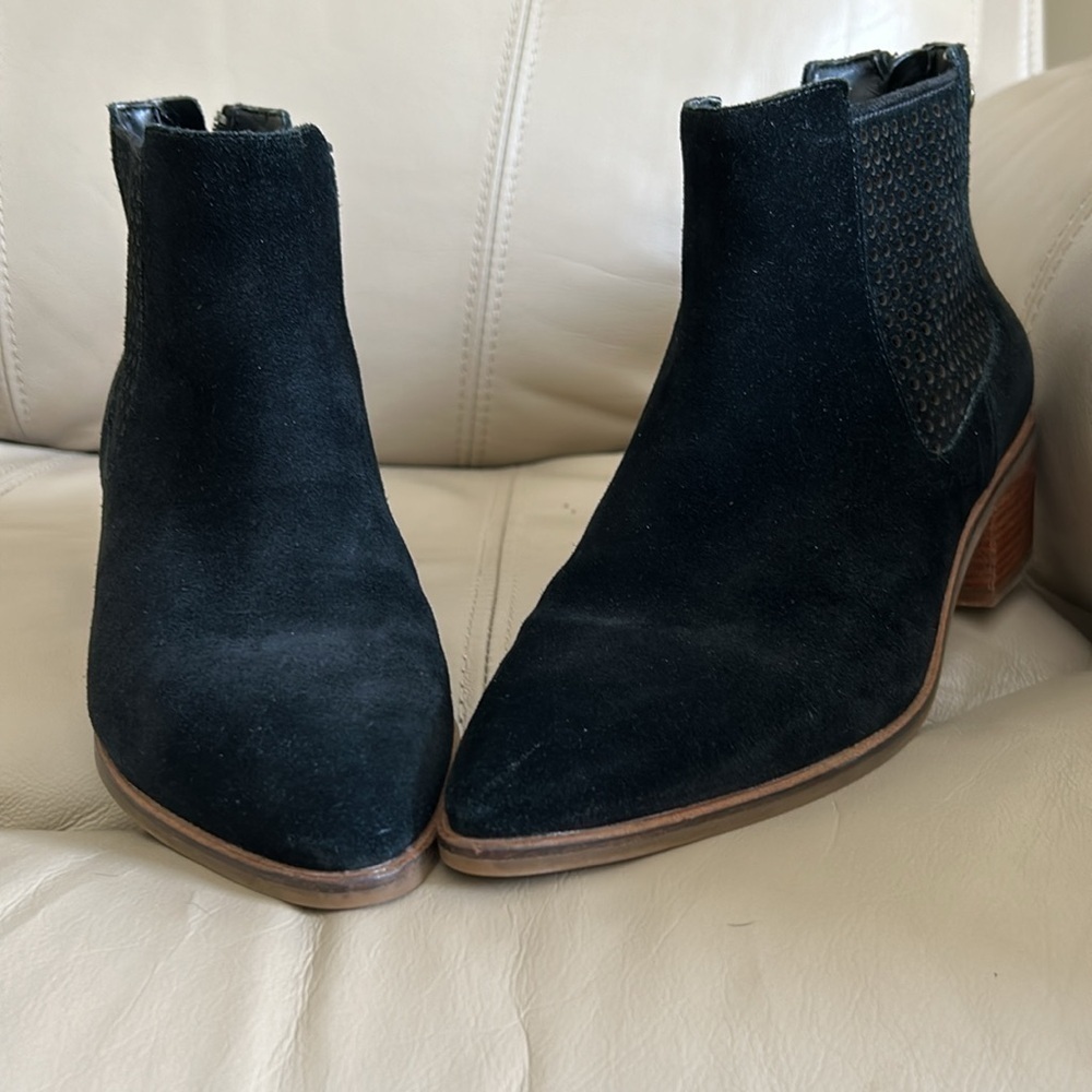 Cole Haan Black Suede Booties - Picture 4 of 10
